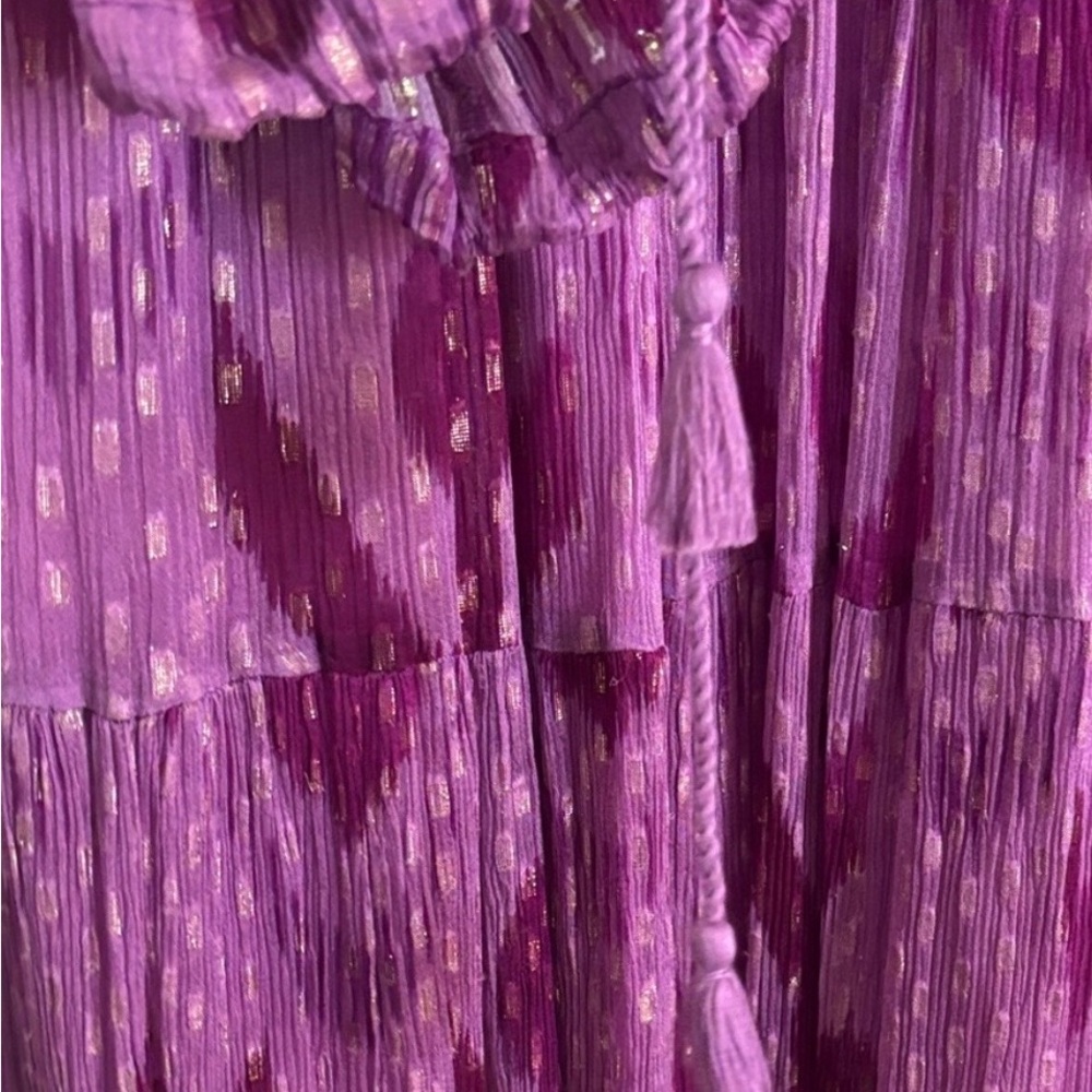 Oliphant Purple Patterned Maxi Dress - Picture 4 of 4